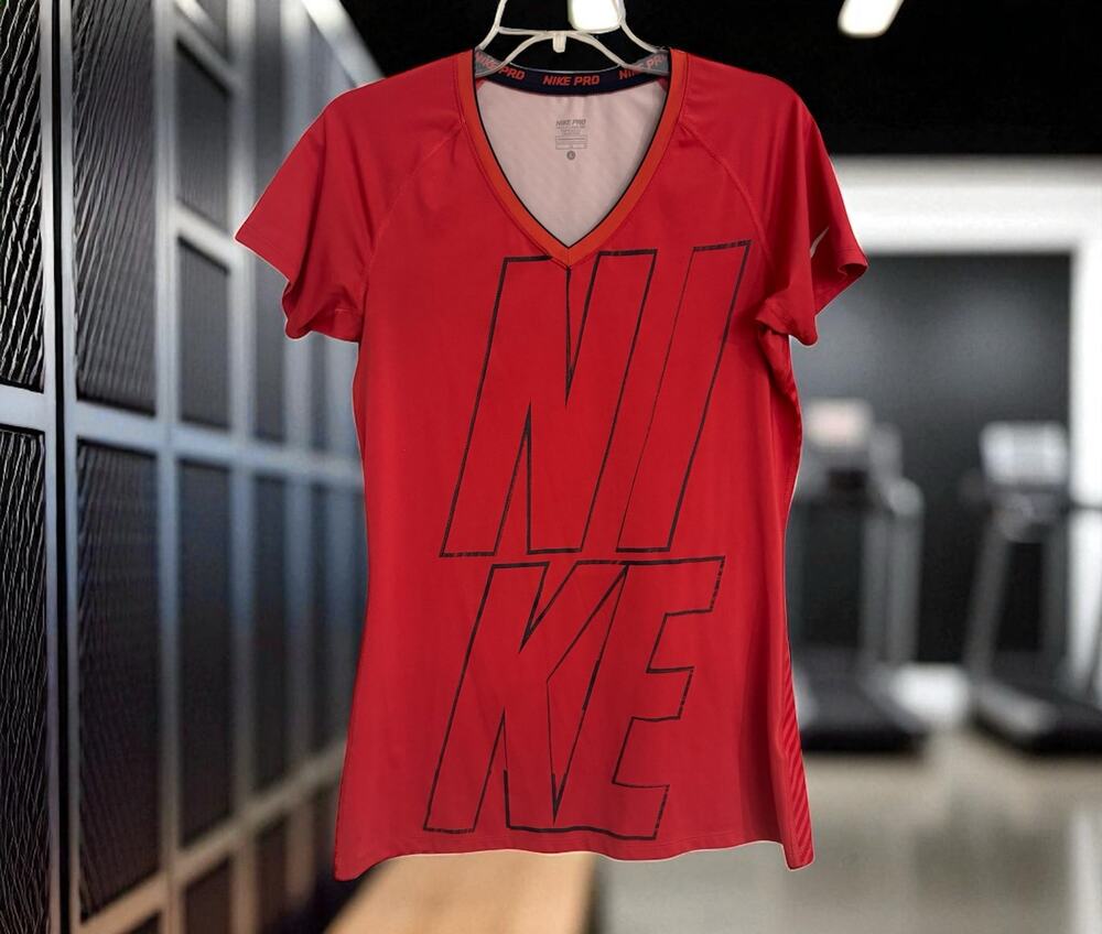 Nike Pro Red Dri-FIT Graphic Tee – Size Large
